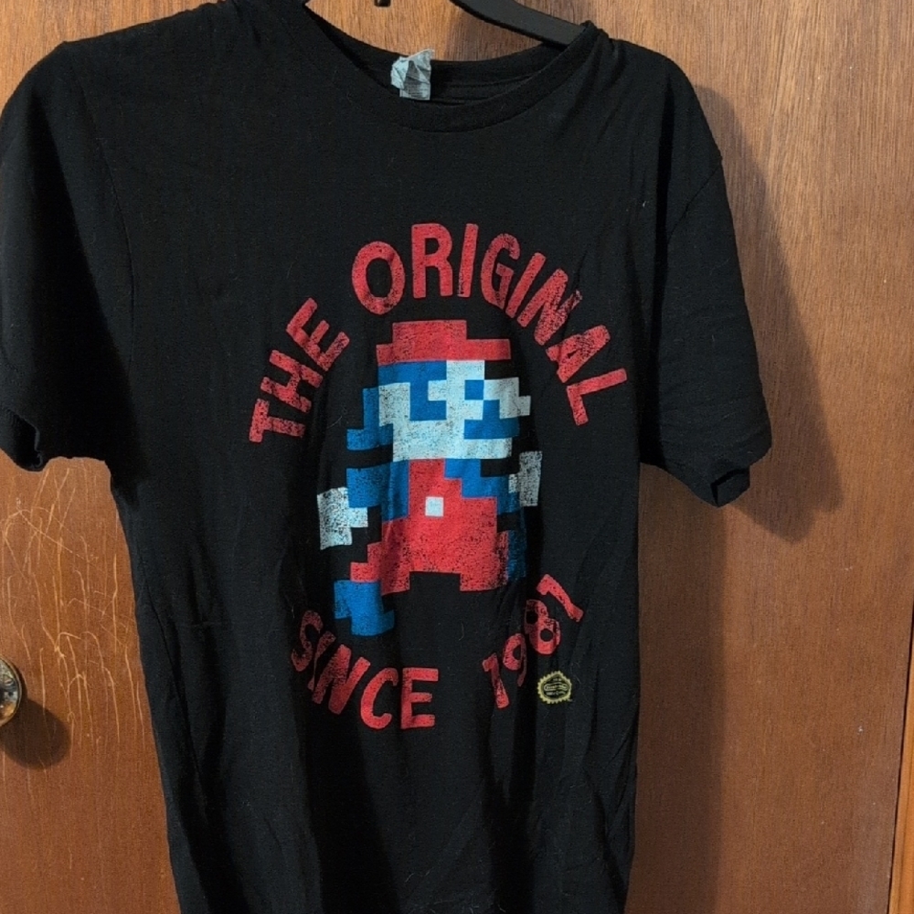 Black Graphic T-Shirt with Retro Design